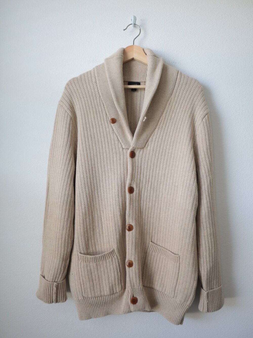 J.Crew Heavyweight Cotton Grandpa Cardigan | L